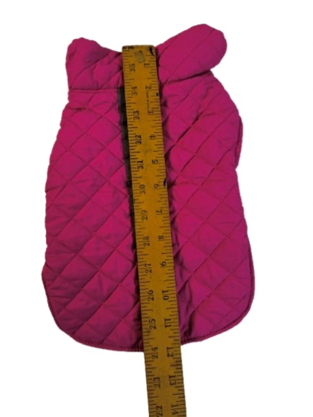 Quilted Hot Pink Dog Jacket with Reflective Stripe